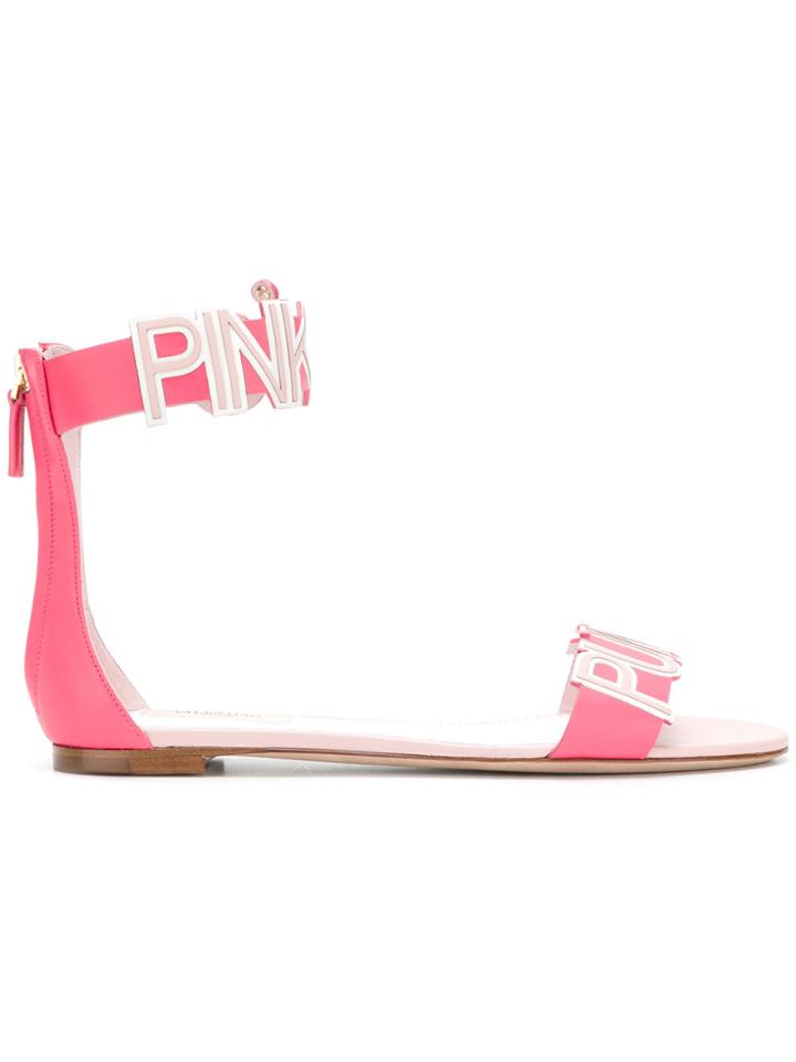 Valentino Valentino Garavani Pink Punk Sandals - Pink & Purple