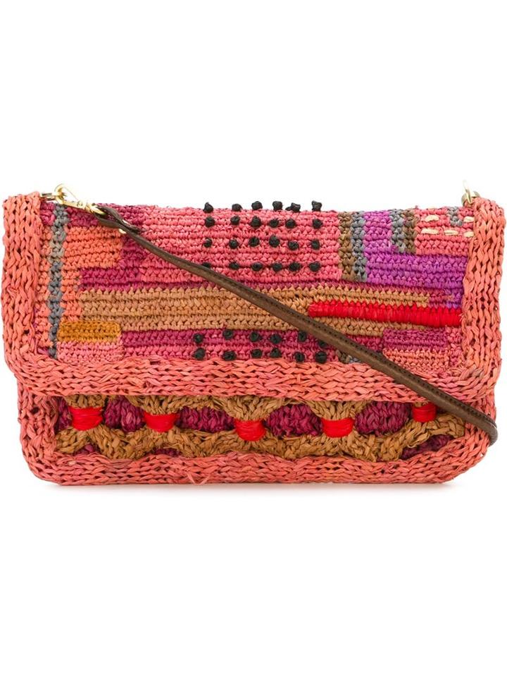 Jamin Puech Flap Opening Crossbody Bag, Women's, Raffia