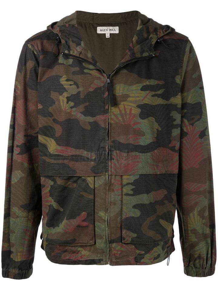 Alex Mill Tropical Camo Hooded Jacket - Green