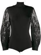 Givenchy Lace Sleeve Bodysuit - Black