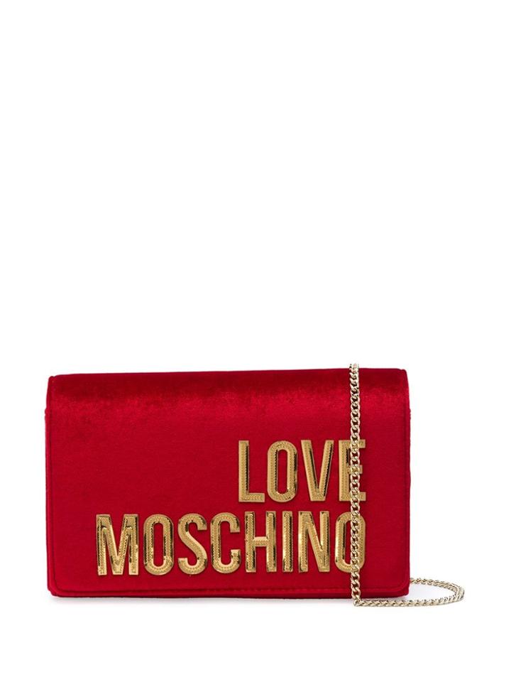 Love Moschino Logo Crossbody Bag - Red