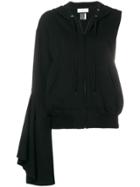 Facetasm Asymmetric Zipped Hoodie - Black