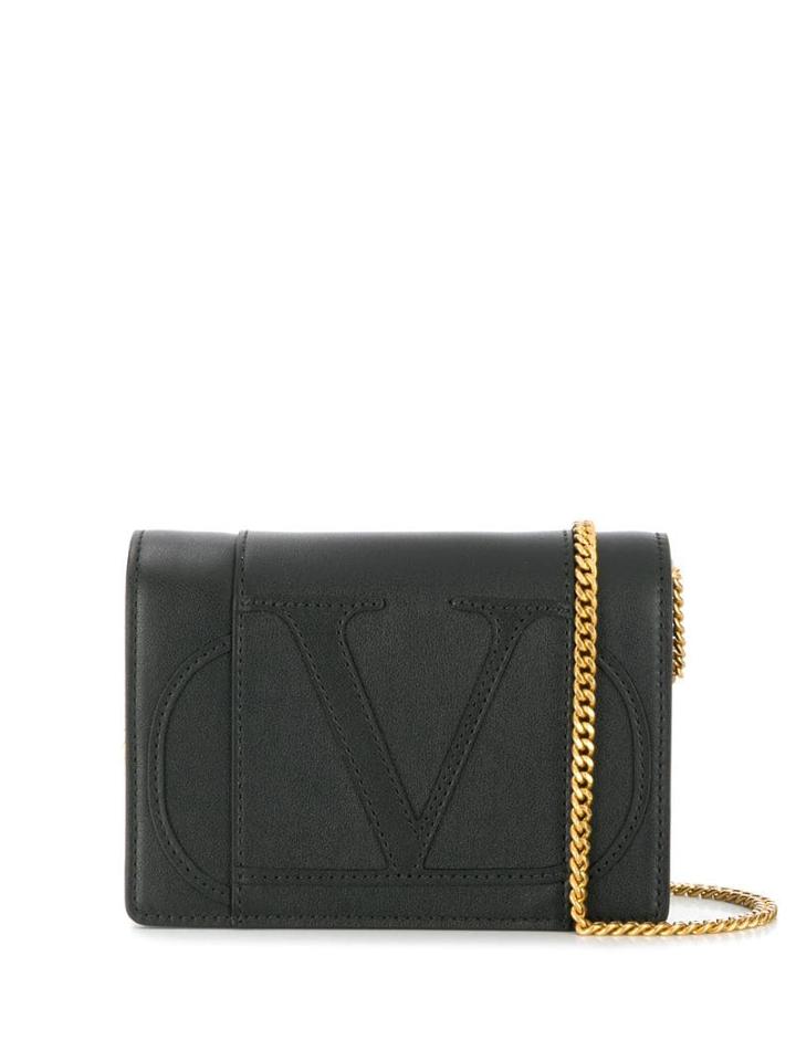 Valentino Valentino Garavani Go Logo Shoulder Bag - Black
