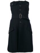 Comme Des Garçons Vintage Belted Strapless Dress - Blue