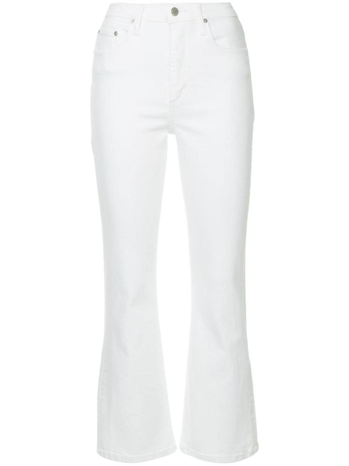 Nobody Denim Belle Cropped Flared Jeans - White