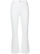 Nobody Denim Belle Cropped Flared Jeans - White
