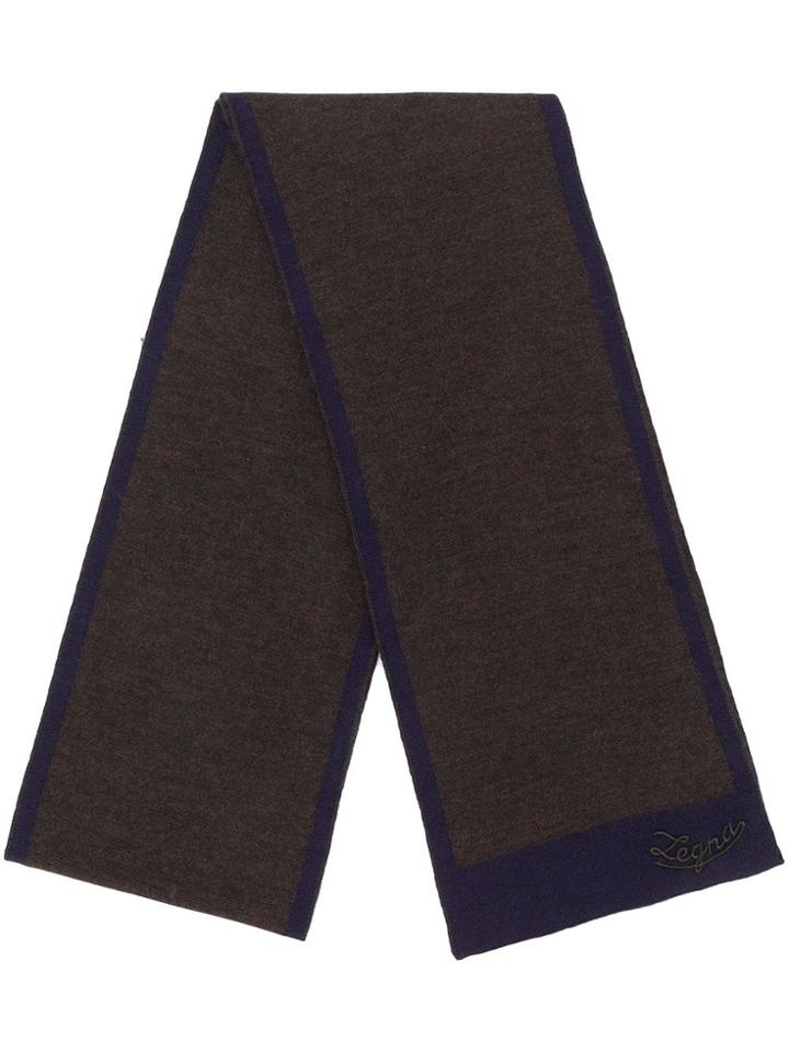 Ermenegildo Zegna Two Tone Scarf - Brown