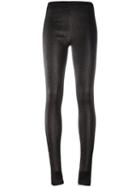 Area Textured Leggings, Size: Large, Black, Cotton/polyamide/polyester