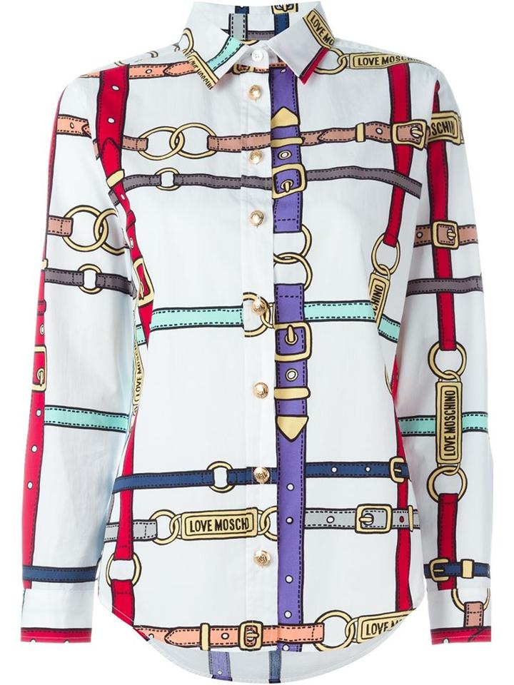 Love Moschino Buckle Print Shirt