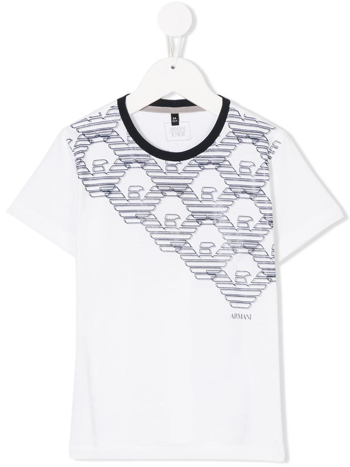 Armani Junior - Multi-logo T-shirt - Kids - Cotton - 6 Yrs, White