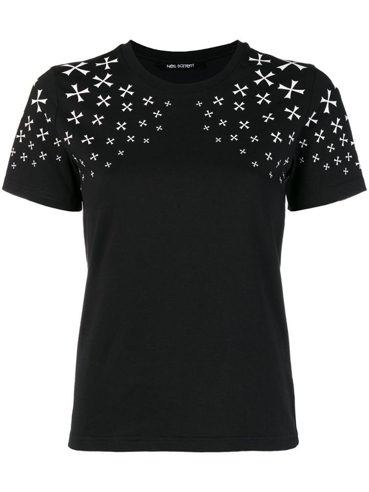 Neil Barrett Military Star Print T-shirt - Black