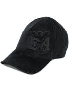 Emporio Armani Corduroy Logo Baseball Cap - Black