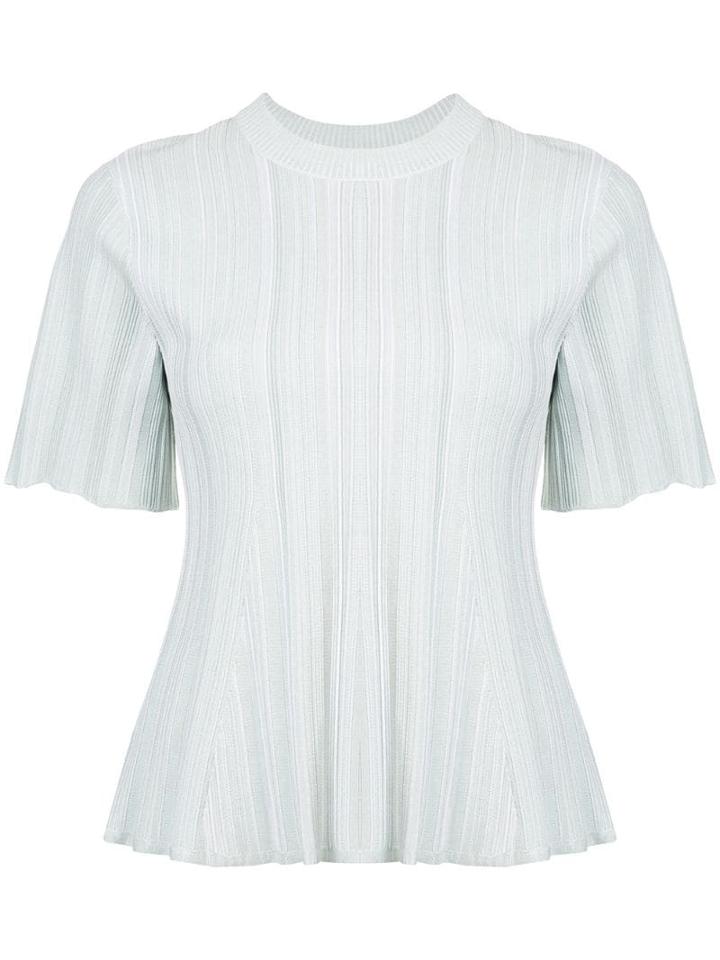 Proenza Schouler Micro Pleated Knitted Blouse - White