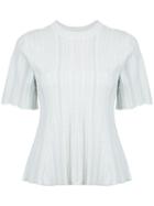 Proenza Schouler Micro Pleated Knitted Blouse - White