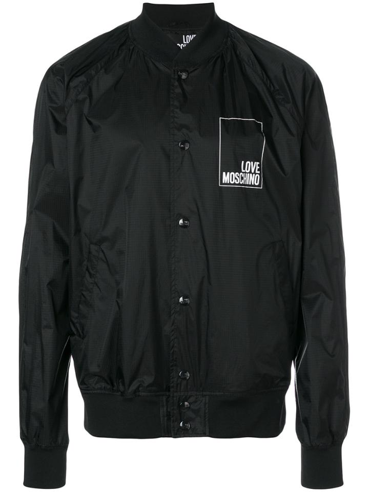 Love Moschino Logo Bomber Jacket - Black