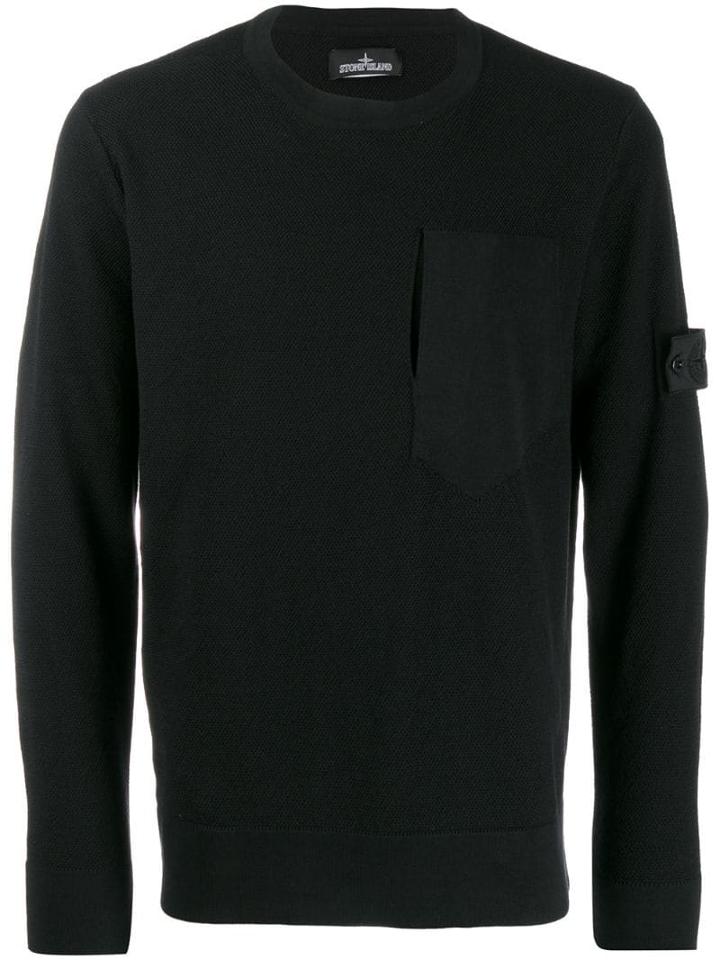 Stone Island Shadow Project Textured Knit Sweater - Black