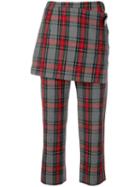 Comme Des Garçons Pre-owned 1998's Plaid Skirt Trousers - Grey