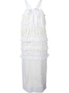 No21 Embroidered Lace Panelled Dress - White
