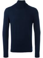 Aspesi Turtle Neck Sweater, Men's, Size: 50, Blue, Wool
