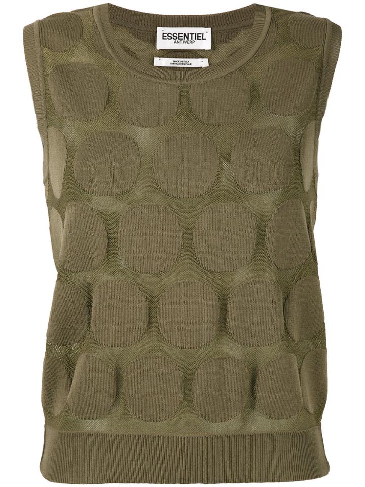 Essentiel Antwerp Noah Sleeveless Sweater - Green