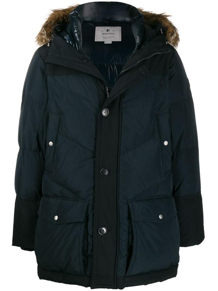 Woolrich Logo Artic Parka - Blue