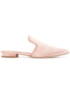 Rachel Zoe Natalie Velvet Mules - Pink & Purple