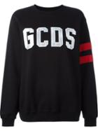 Gcds Logo Patch Sweatshirt, Women's, Size: M, Black, Cotton
