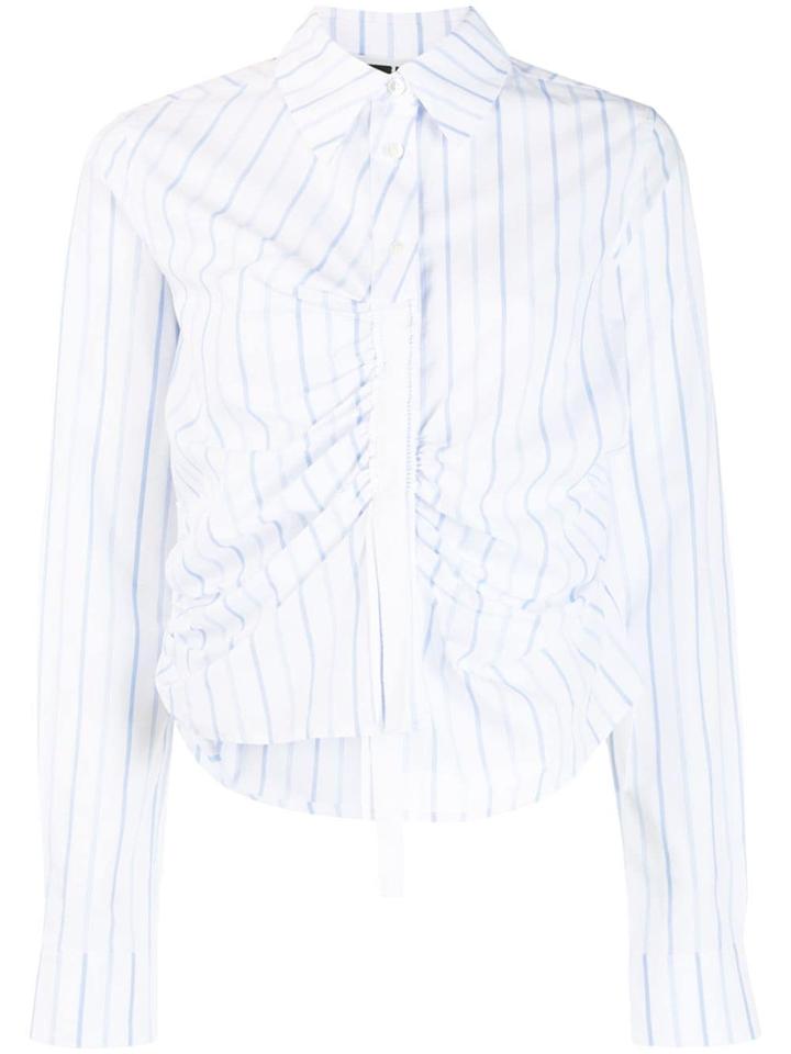 Mcq Alexander Mcqueen Ruched Shirt - Blue