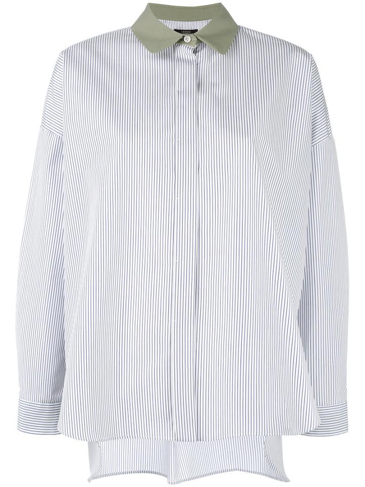 Odeeh Striped Shirt, Women's, Size: 34, White, Cotton