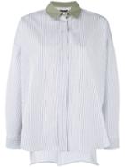 Odeeh Striped Shirt, Women's, Size: 34, White, Cotton