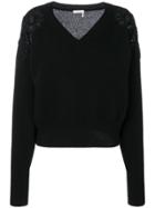 Chloé Embroidered Knitted Sweater - Black