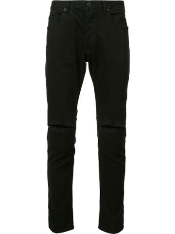 Daniel Patrick Ripped Knee Slim Fit Jeans, Men's, Size: 28, Black, Cotton/spandex/elastane