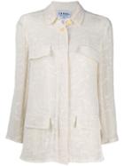 Chanel Pre-owned Concealed Fastening Knitted Jacket - White