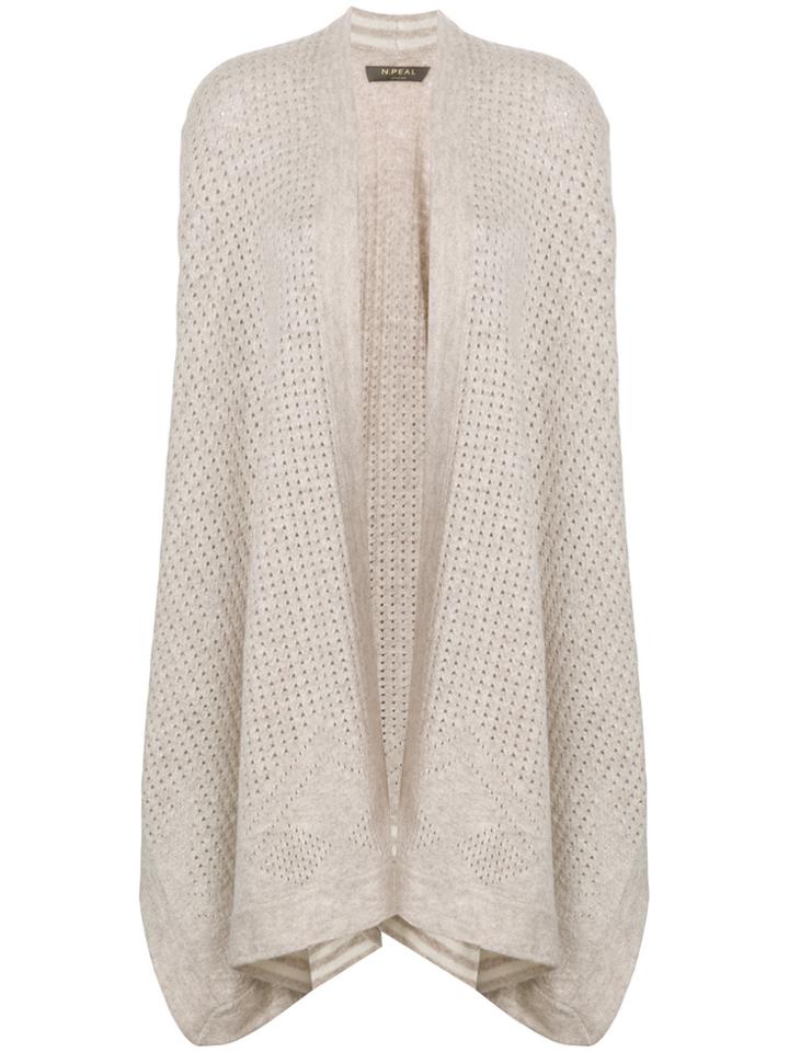 N.peal Pointelle Knit Cardigan - Nude & Neutrals