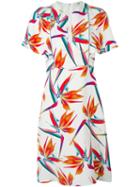 Fendi - Bird Of Paradise Print Dress - Women - Silk - 40, White, Silk