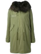 Mr & Mrs Italy Hooded Fur Parka Coat - Green