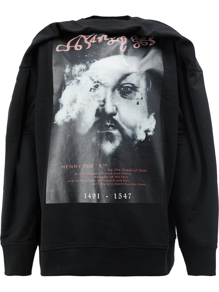 Y / Project Henry Viii Printed Sweatshirt - Black