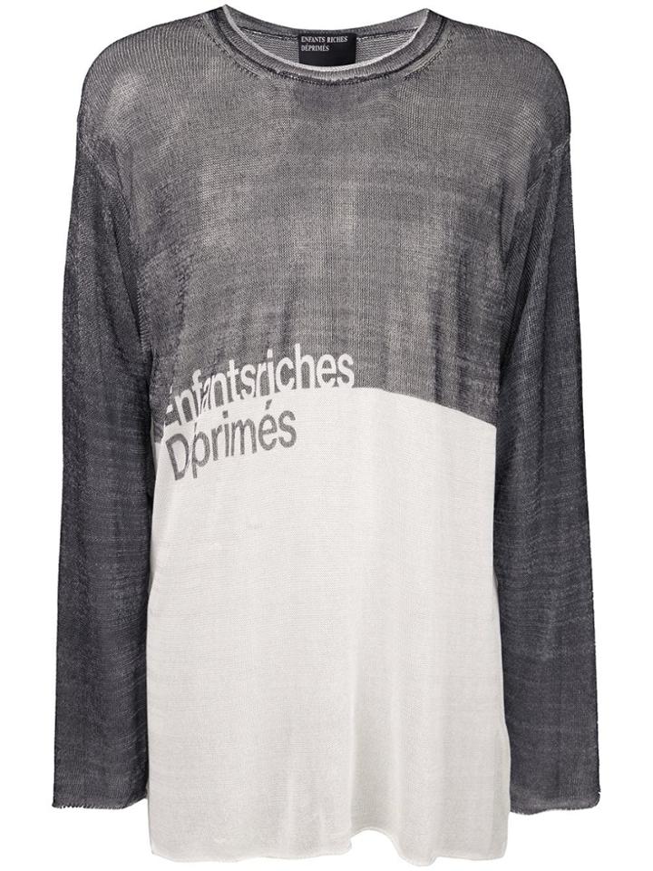 Enfants Riches Déprimés Two-tone Jumper - White