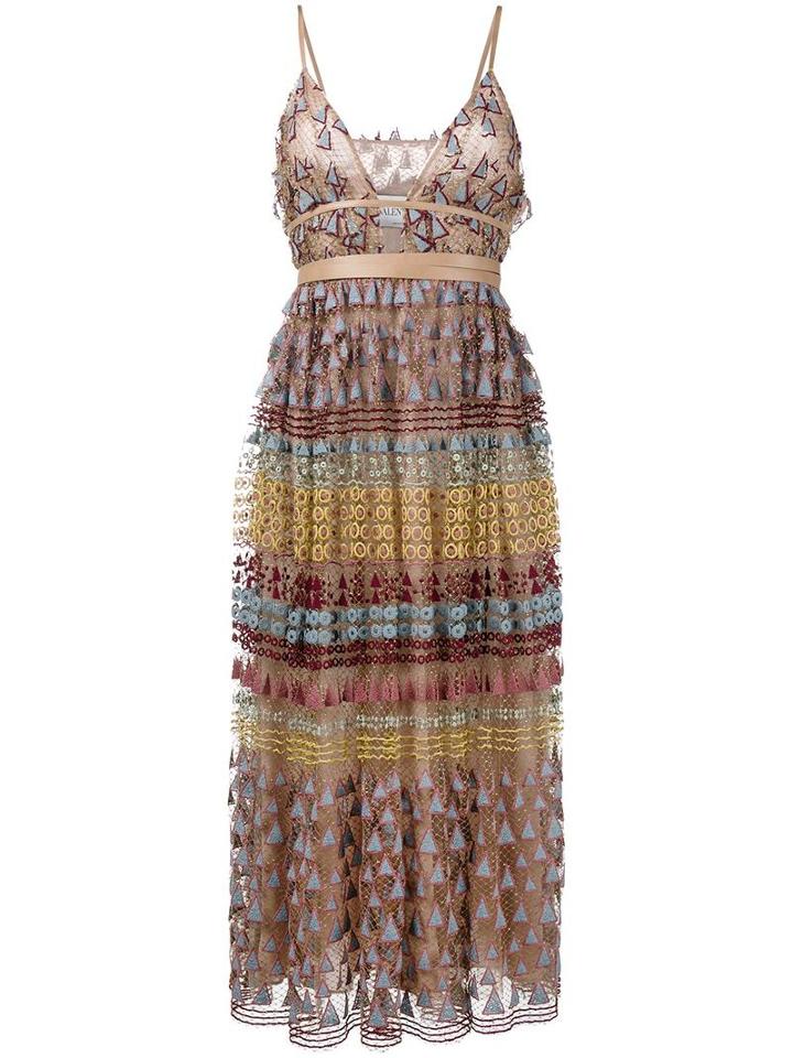 Valentino 'russian Ballet' Macramé Dress, Women's, Size: 38, Silk/cotton/polyamide/metallic Fibre