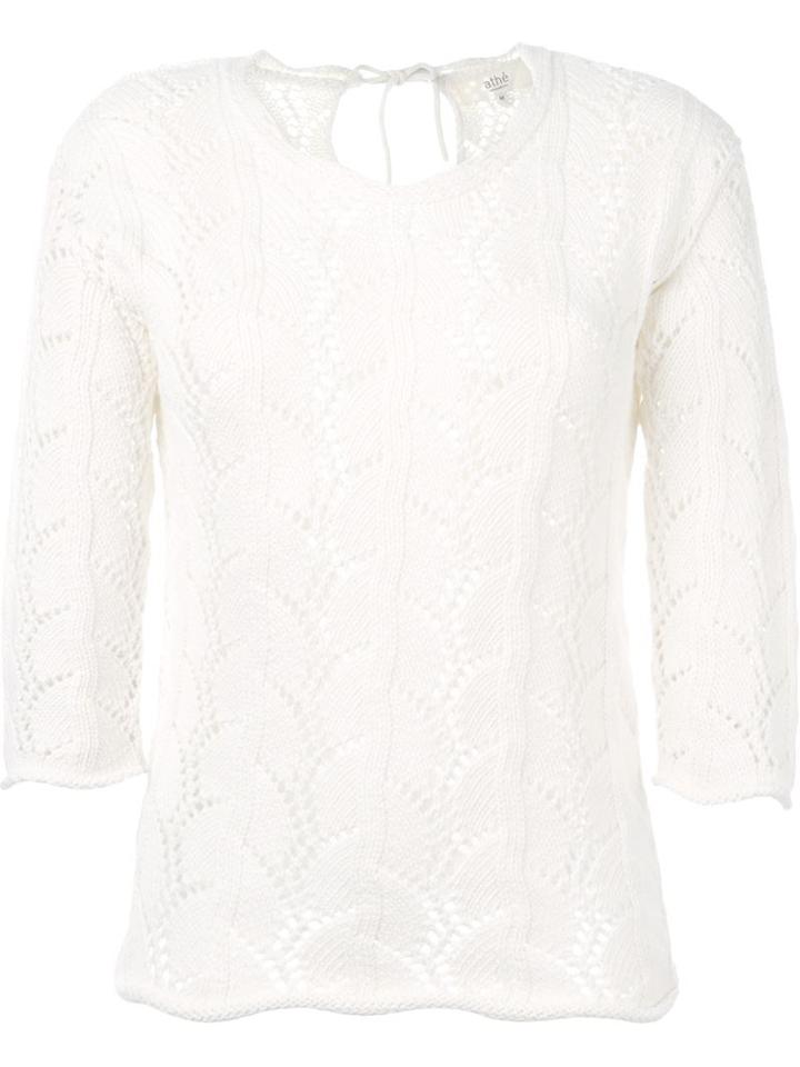 Vanessa Bruno Athe Three-quarter Sleeve Crochet Top