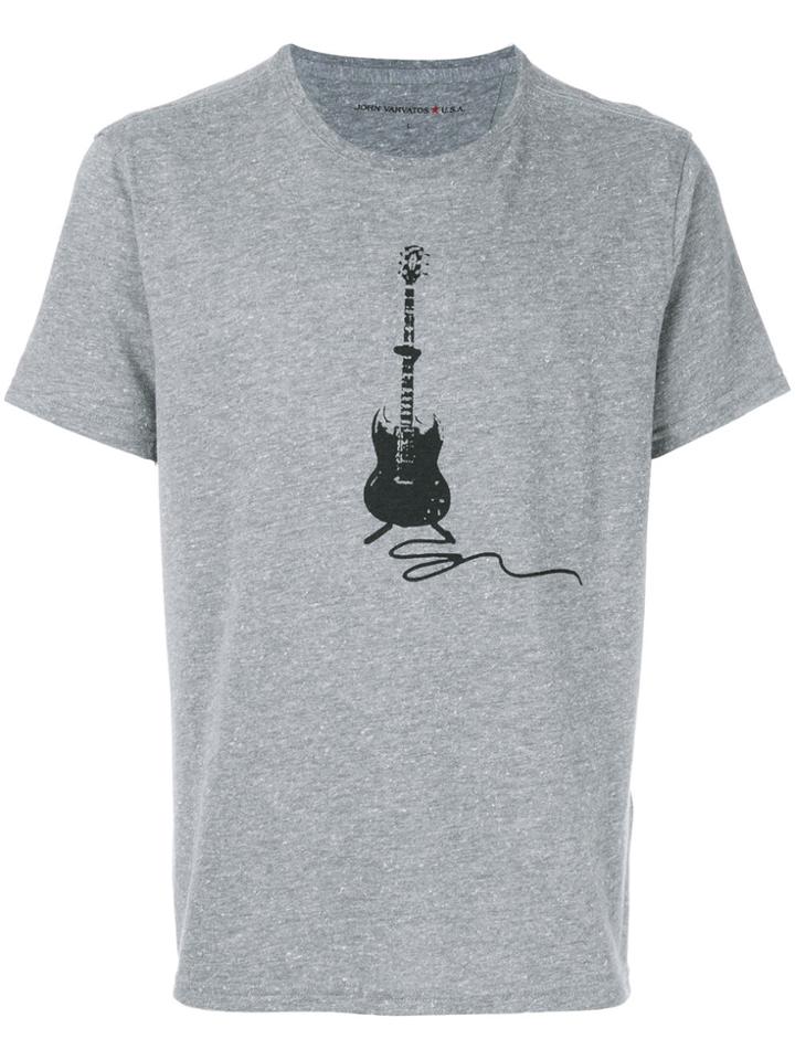John Varvatos Guitar Print T-shirt - Grey