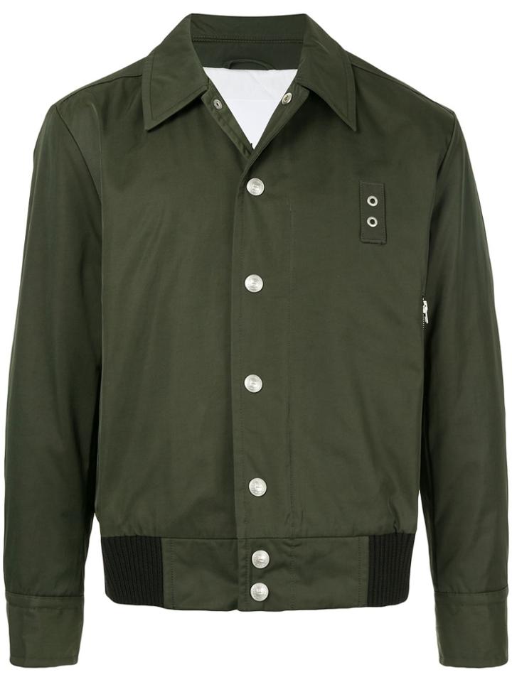 Ck Calvin Klein Fitted Bomber Jacket - Green