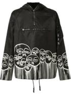 Haculla 'faces' Print Hoodie - Black