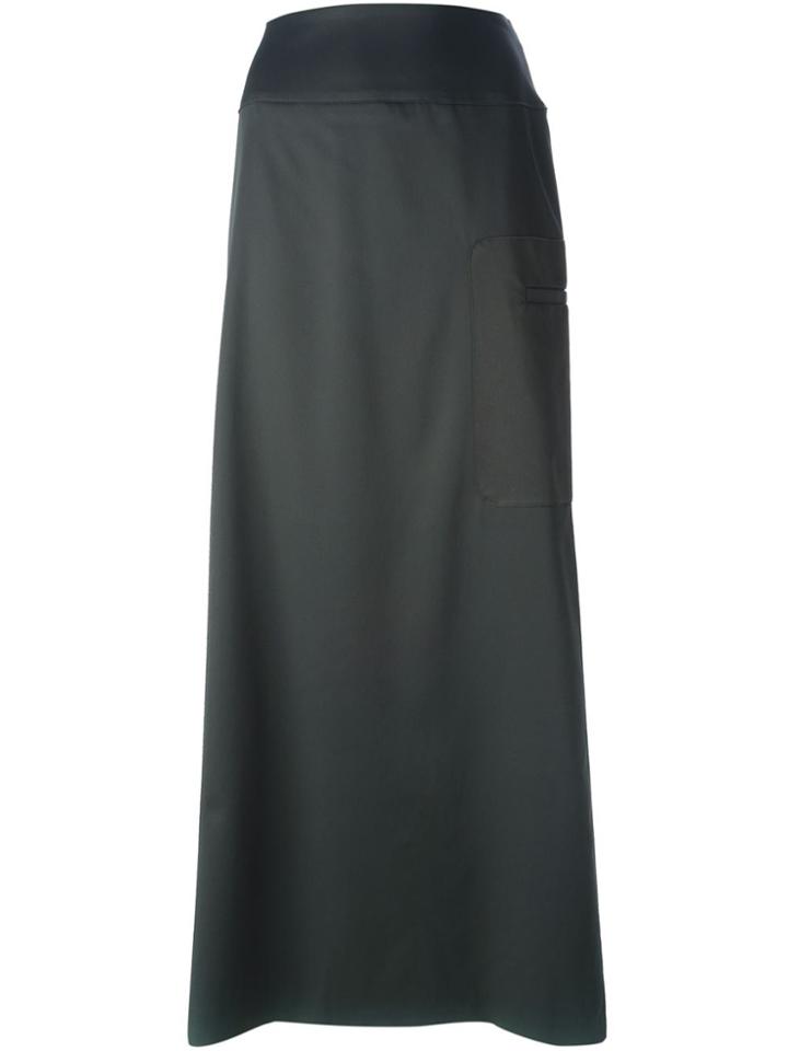 Jean Louis Scherrer Vintage Side Pocket Maxi Skirt - Grey