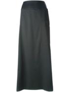 Jean Louis Scherrer Vintage Side Pocket Maxi Skirt - Grey