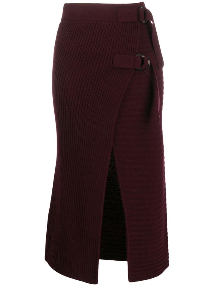 Jonathan Simkhai Knitted Midi Skirt - Red
