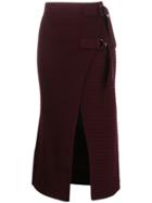 Jonathan Simkhai Knitted Midi Skirt - Red