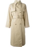 Mackintosh Belted Trench Coat, Women's, Size: 38, Nude/neutrals, Linen/flax