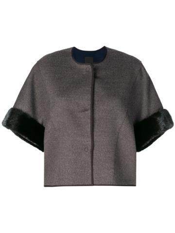 Liska Mimo Cropped Jacket - Brown