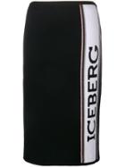 Iceberg Side Logo Skirt - Black